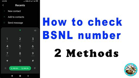 how to find bsnl own number|check my bsn number.